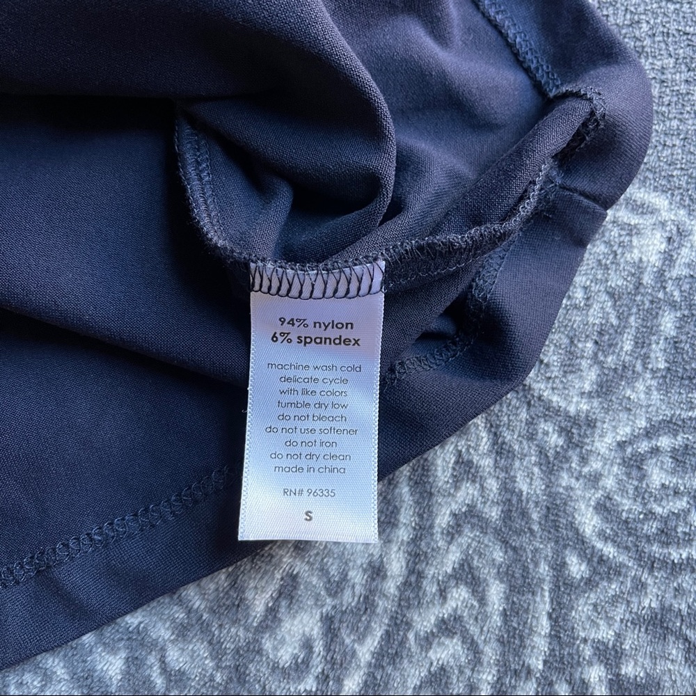 Susana Monaco Tie Panel Gathered Sleeve Dress in Navy Size Small - Picture 4 of 8